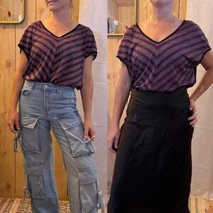 3 FOR $15 DEAL / Guess Y2K Metallic Purple Top Size‎ M - PVBUNDLE